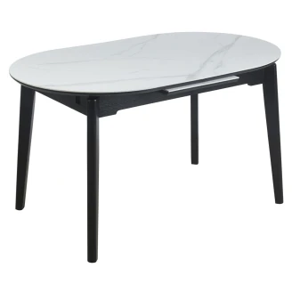Matbord <strong>Tivaro</strong>  Vit Marmor, Svart 140/180x85 cm