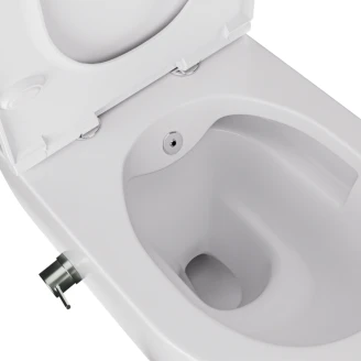 Badrumspaket Toalett <strong>Klar</strong>  Vit Blank med WC-fixtur Alca med Bidéfunktion