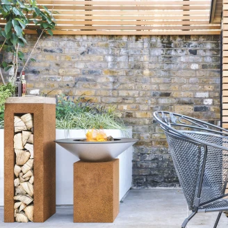 Cortena Trädgårdspiedestal <strong>Simple Corten</strong> stål 45x45x60 cm