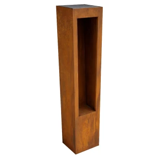 Cortenique Pollare med Solpanel <strong>Rustika</strong>  Cortenstål 80 cm