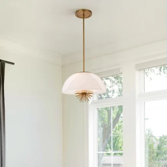 Elstead Hängande Lampa Duo-Montering M <strong>Staring</strong>  Antikguld, Opalglas