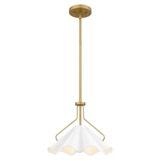 Quoizel Hängande Lampa <strong>Mejia</strong>  Antik Mässing, Vit