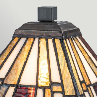 Quoizel Bordslampa S <strong>Inglenook</strong>  Brons, Konstglas
