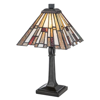 Quoizel Bordslampa S <strong>Inglenook</strong>  Brons, Konstglas