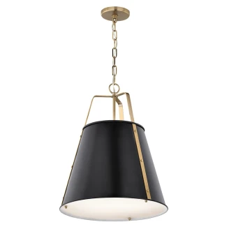 Kichler Hängande Lampa L <strong>Etcher</strong>  Svart, Mässing