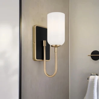 Kichler Vägglampa <strong>Solia</strong>  Guld, Svart