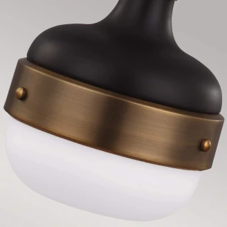 Feiss Hängande Lampa S Cadence Alpha Antik Mässing, Svart