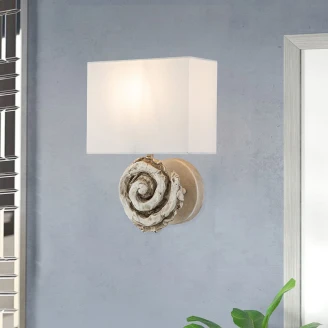 Flambeau Vägglampa M <strong>Swirl</strong>  Benvit