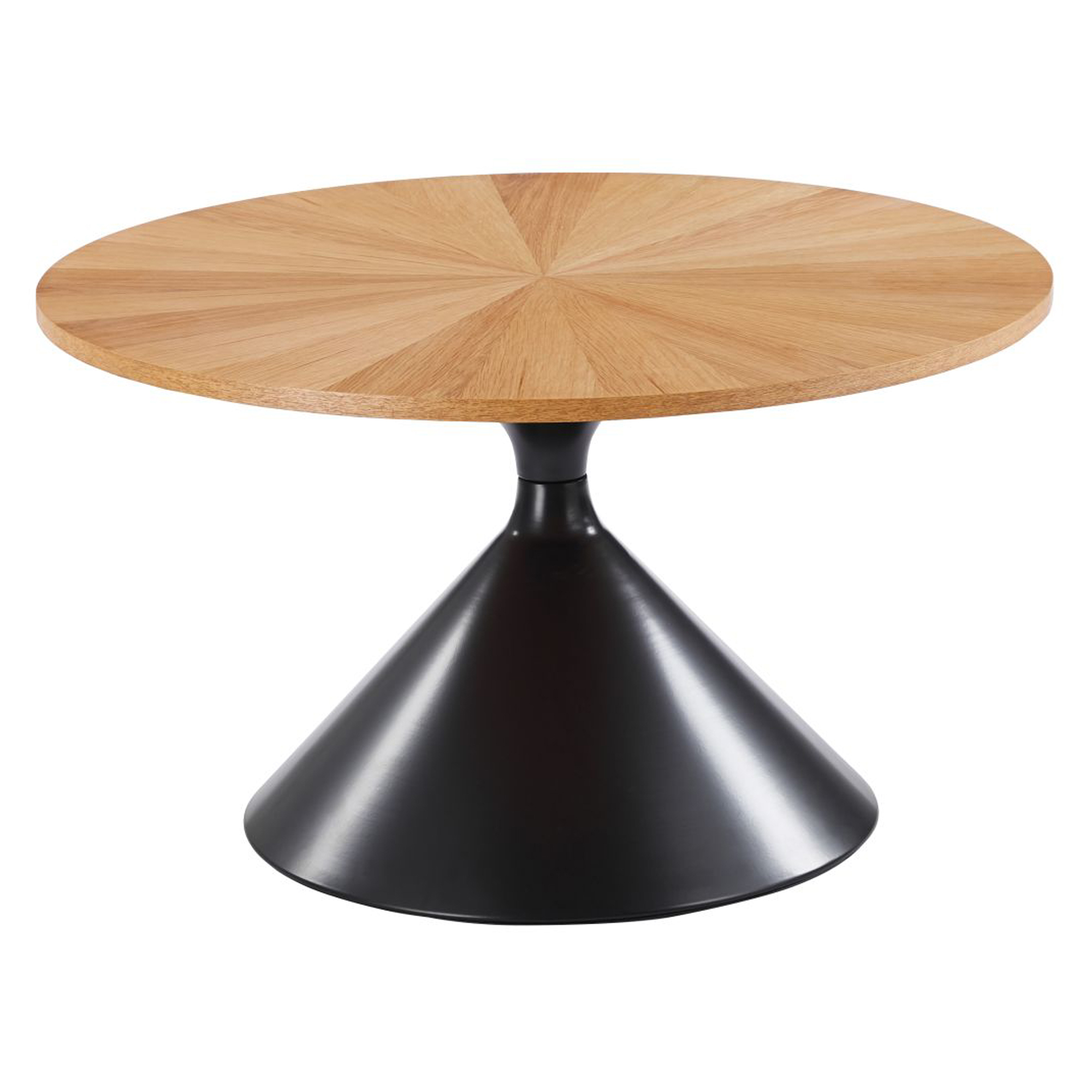 Soffbord Velis Trä, Svart Ø 70 cm