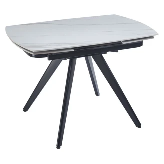 Matbord <strong>Tivaro</strong>  Vit Marmor, Svart 120-180x80 cm
