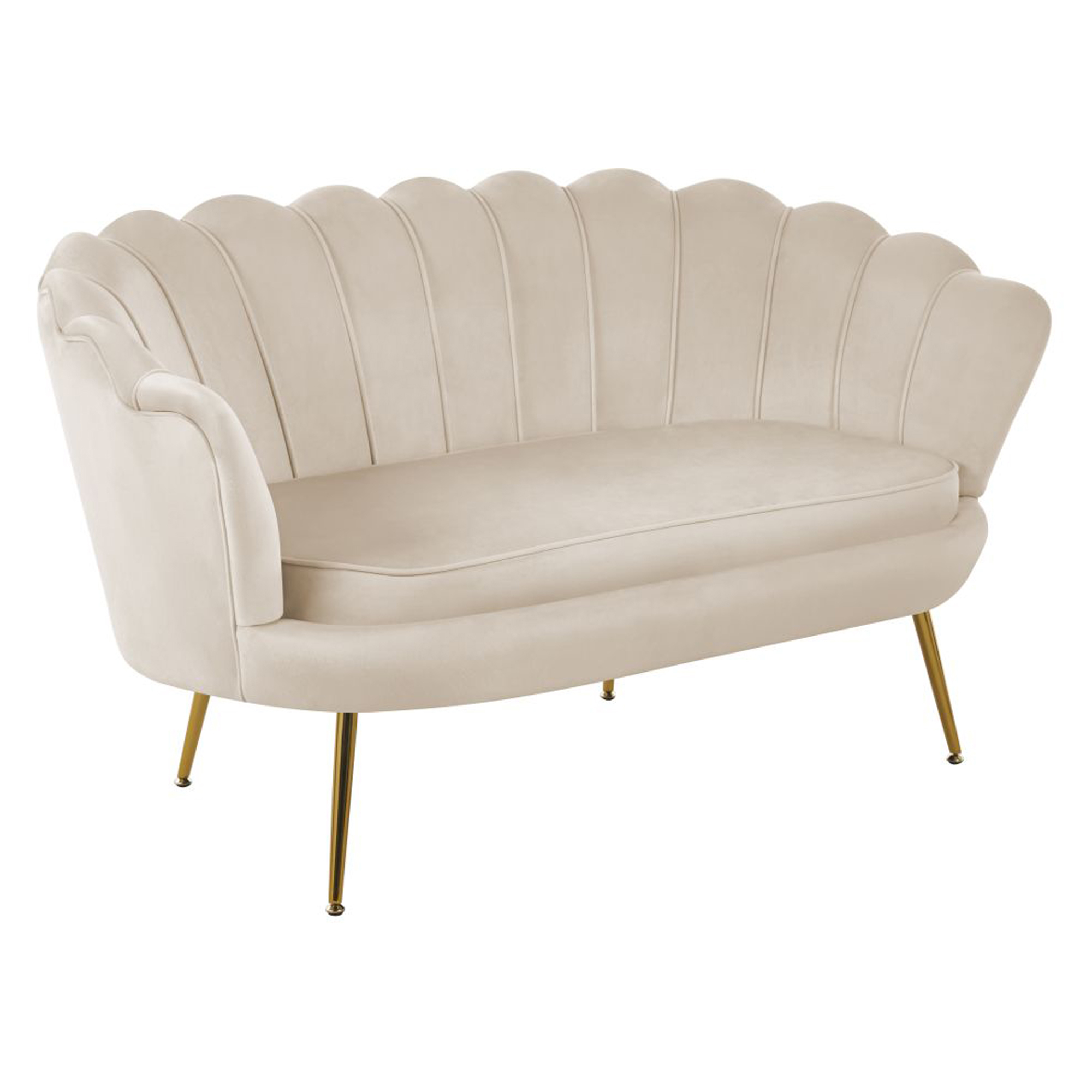 Soffa med Ben Guld Hightlands Beige
