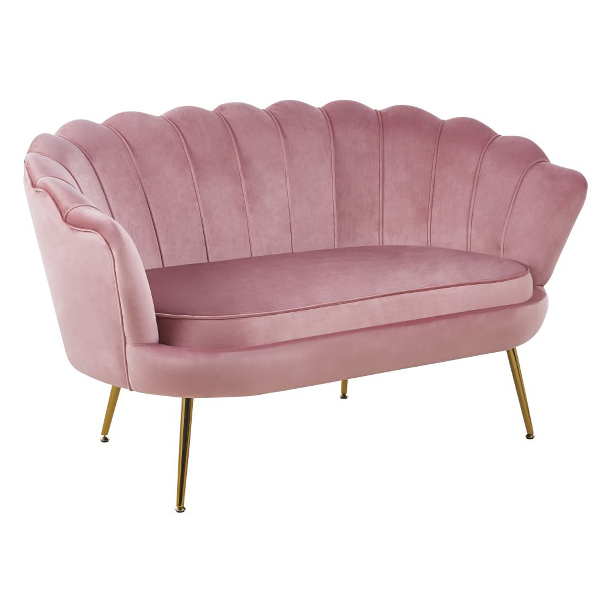 Soffa med Ben Guld Hightlands Rosa