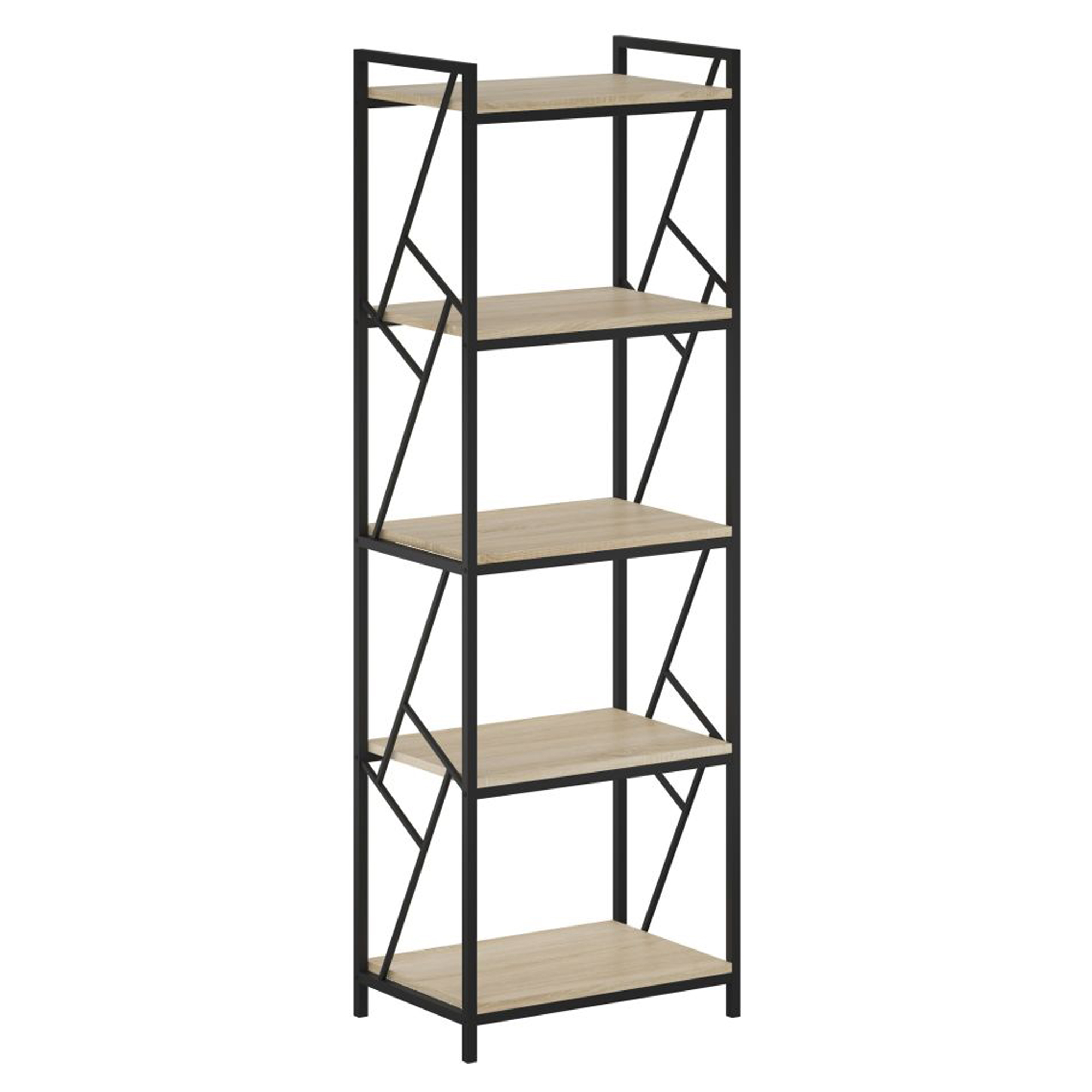 Hylla Voxwood Sonoma Ek, Svart 40x60x180 cm