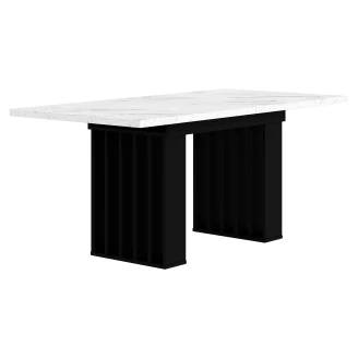 Matbord <strong>Mercer</strong>  Vit, Svart Marmor 160-200-240x80 cm