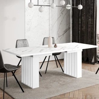 Matbord <strong>Mercer</strong>  Vit Marmor 160-200-240x80 cm