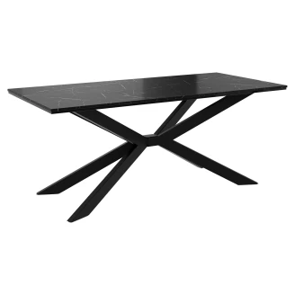 Matbord <strong>Chadwick</strong>  Vit, Svart Marmor 190x90 cm
