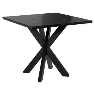 Matbord <strong>Danbury</strong>  Vit, Svart Marmor 90x90 cm