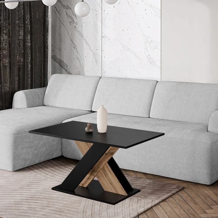 Soffbord Benton Svart, Trä 110x60 cm