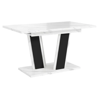 Matbord <strong>Alton</strong>  Vit, Svart 120-160x80 cm