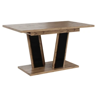 Matbord <strong>Alton</strong>  Svart, Trä Blank 120-160x80 cm