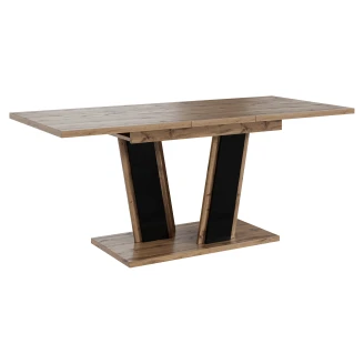 Matbord <strong>Alton</strong>  Svart, Trä Blank 140-180x80 cm