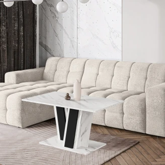 Soffbord Alton Vit, Svart 100x60 cm