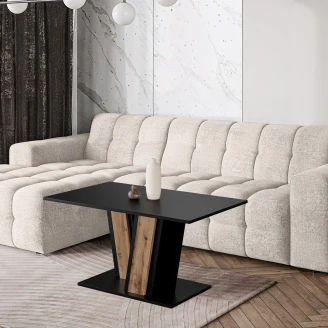 Soffbord Alton Svart, Trä 100x60 cm