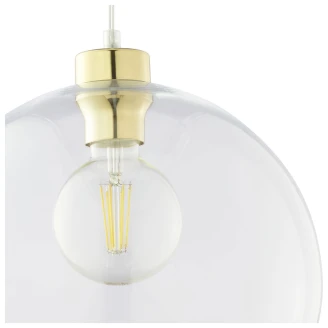 Hängande Lampa <strong>Flamma</strong>  Transparent Blank, Guld