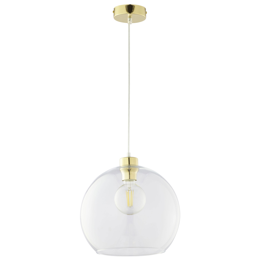Hängande Lampa Flamma Transparent Blank, Guld
