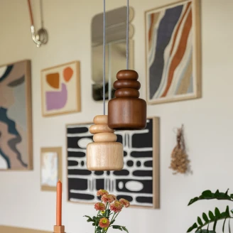 Zuiver Hängande Lampa <strong>Dicky</strong>  Brun, Valnöt
