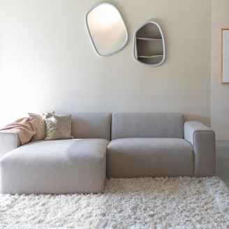 Zuiver Concept Soffa 3-sits Vänster <strong>Milka</strong>  Cappuccino