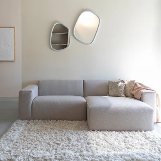 Zuiver Concept Soffa 3-sits Höger <strong>Milka</strong>  Cappuccino