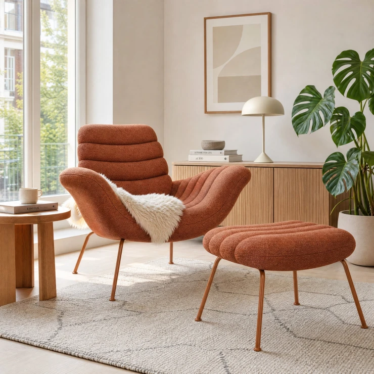 Zuiver Loungefåtölj Verte Terrakotta