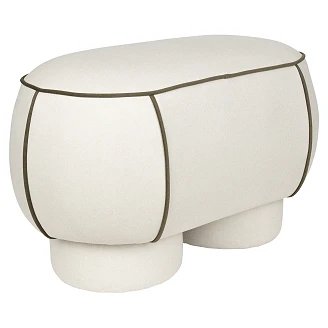 Sittpuff <strong>Matteo</strong>  Vit 77.5x49 cm