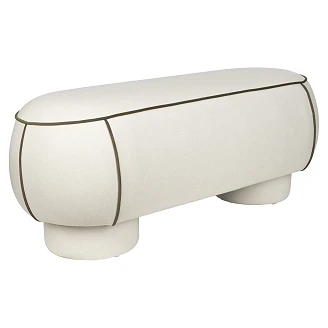 Sittpuff <strong>Matteo</strong>  Vit 121x47 cm