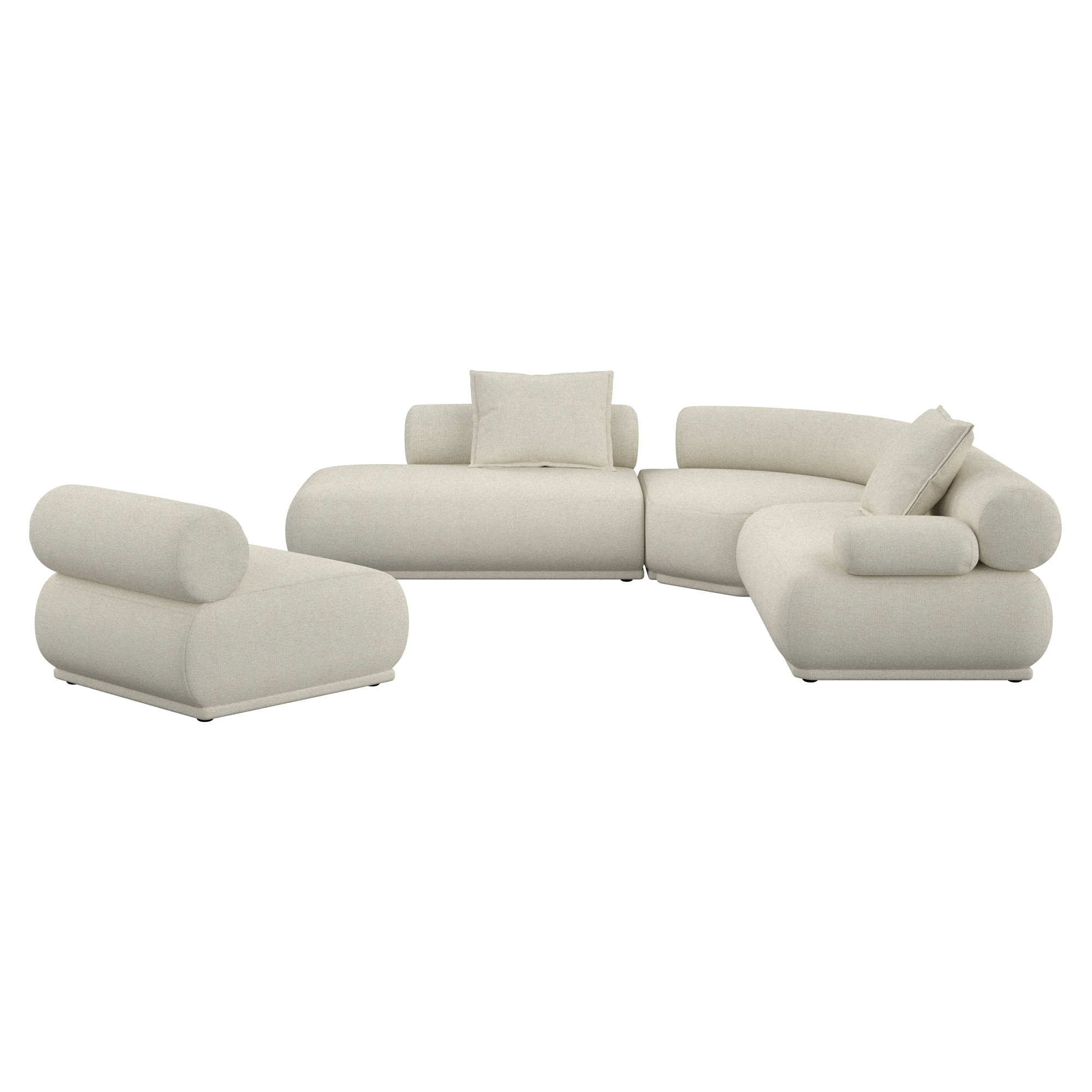 Zuiver Soffa 7.5-sits Höger Rembrandt Beige