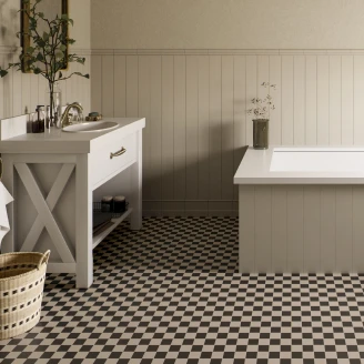 Mosaik Klinker <strong>Ashbury</strong>  Beige-Svart Matt 30x30 (5x5) cm