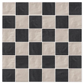 Mosaik Klinker <strong>Ashbury</strong>  Beige-Svart Matt 30x30 (5x5) cm