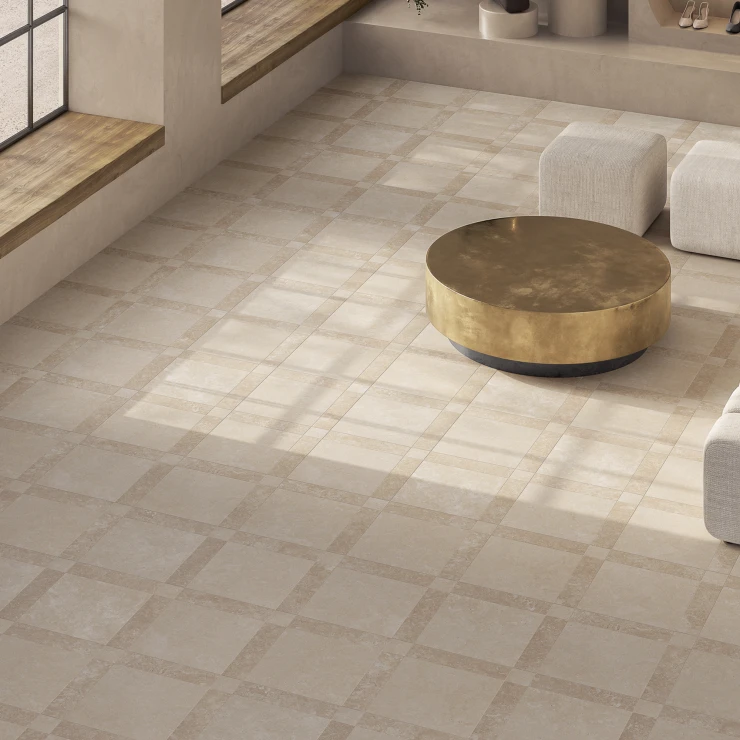 Marmor Klinker Cadence Beige Matt 44x44 cm