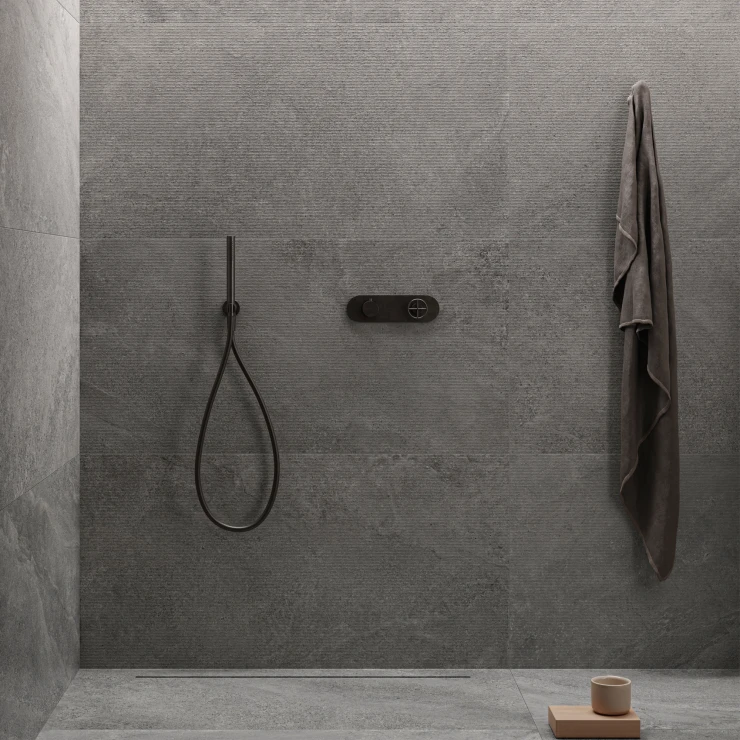 Sant’Agostino Kakel Bergstone Rigato Dark Matt-Relief 60x120 cm