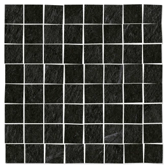 Mosaik Klinker <strong>Skala</strong>  Svart Matt 30x30 (7x7) cm