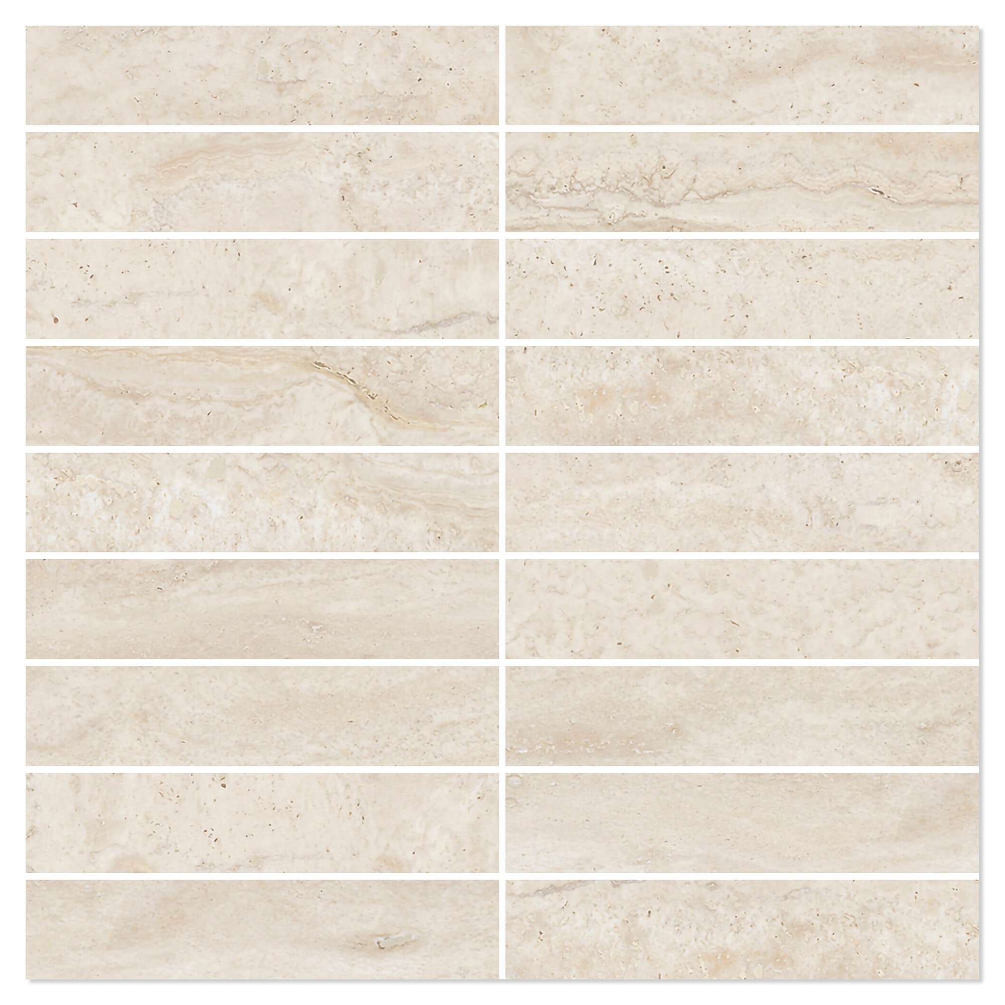 Mosaik Klinker Reflection Almond Matt 30x30 (3x15) cm