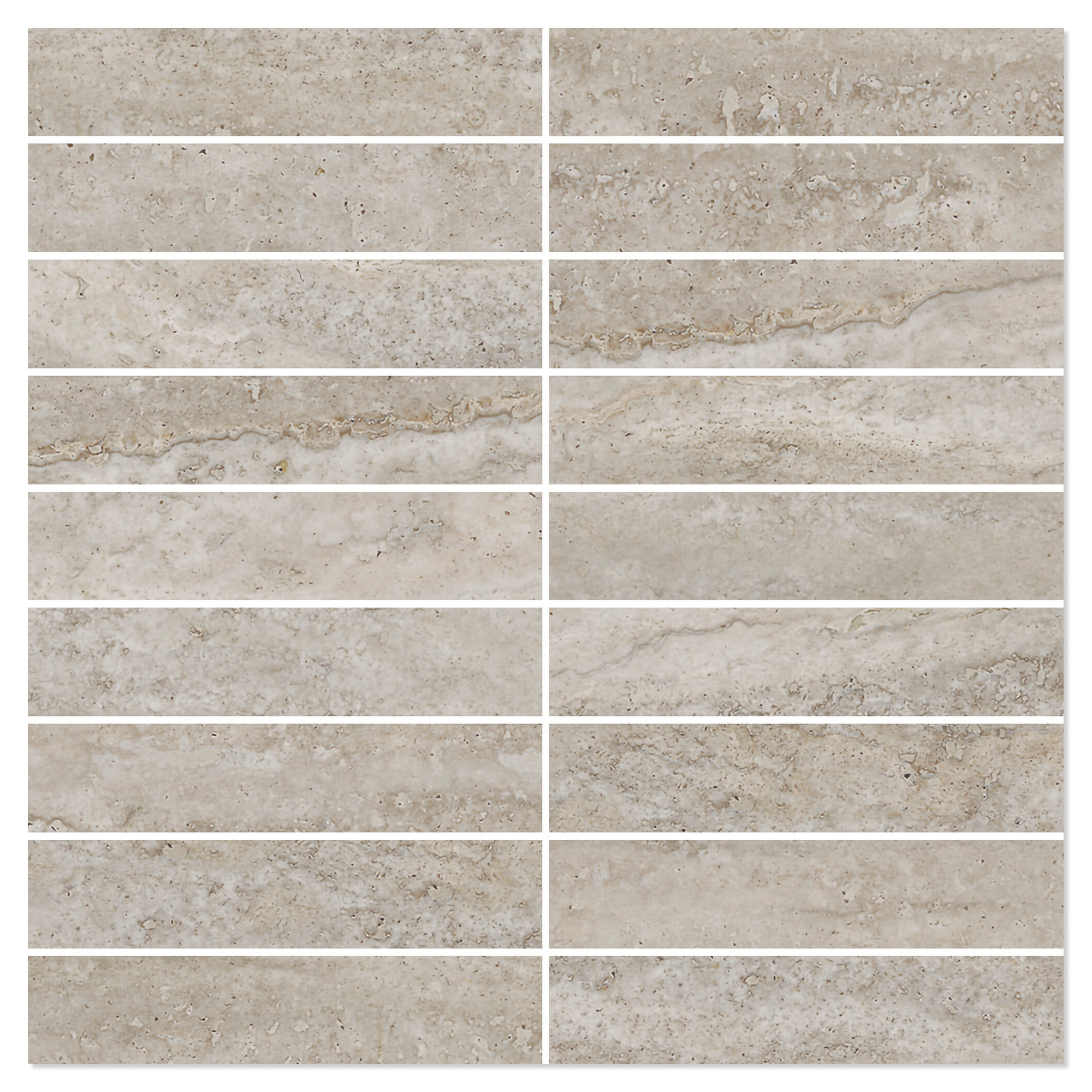 Mosaik Klinker Reflection Greige Matt 30x30 (3x15) cm