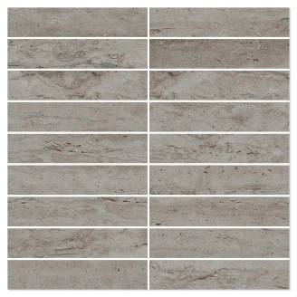 Mosaik Klinker <strong>Reflection</strong>  Silver Matt 30x30 (3x15) cm