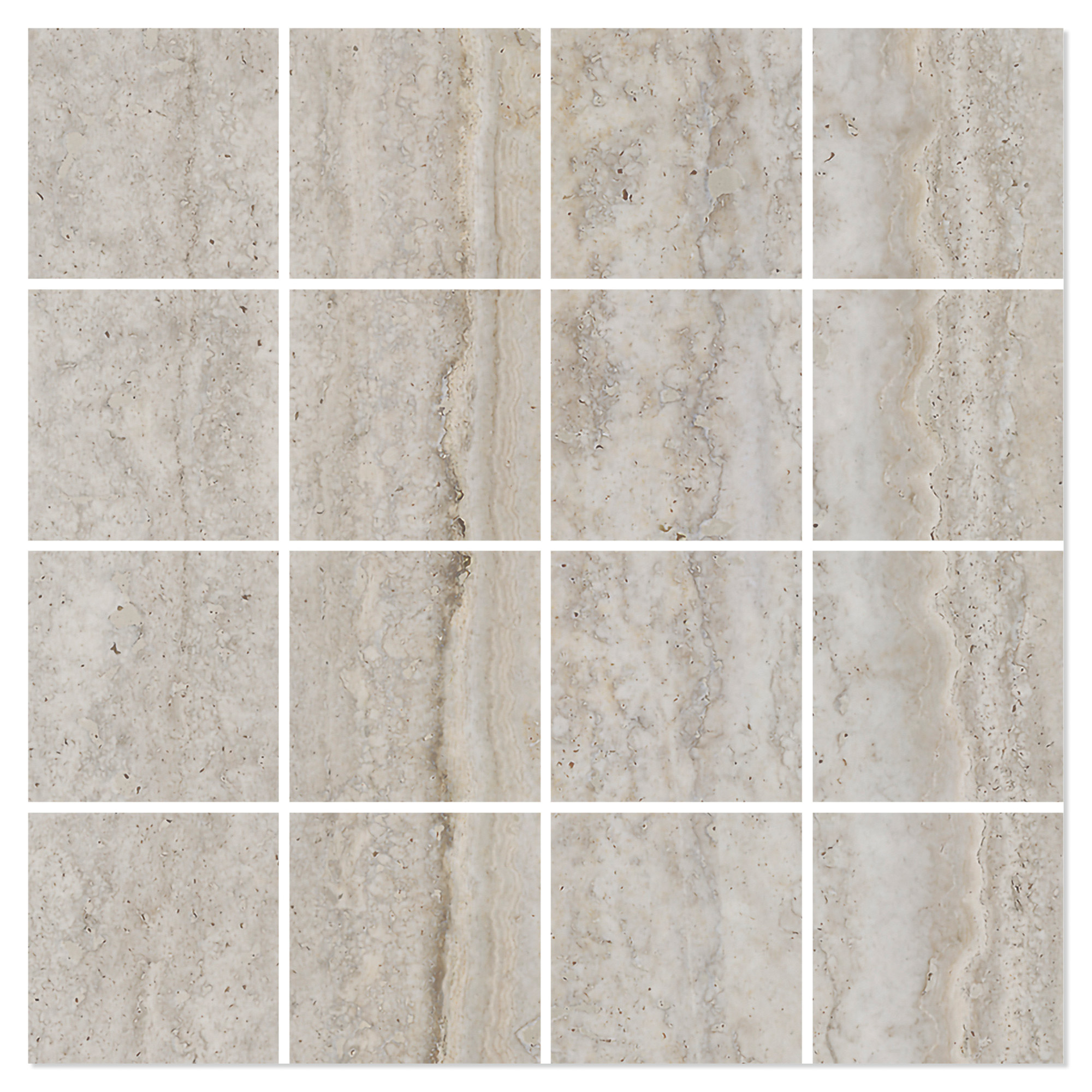 Mosaik Klinker Reflection Greige Matt 30x30 (7x7) cm