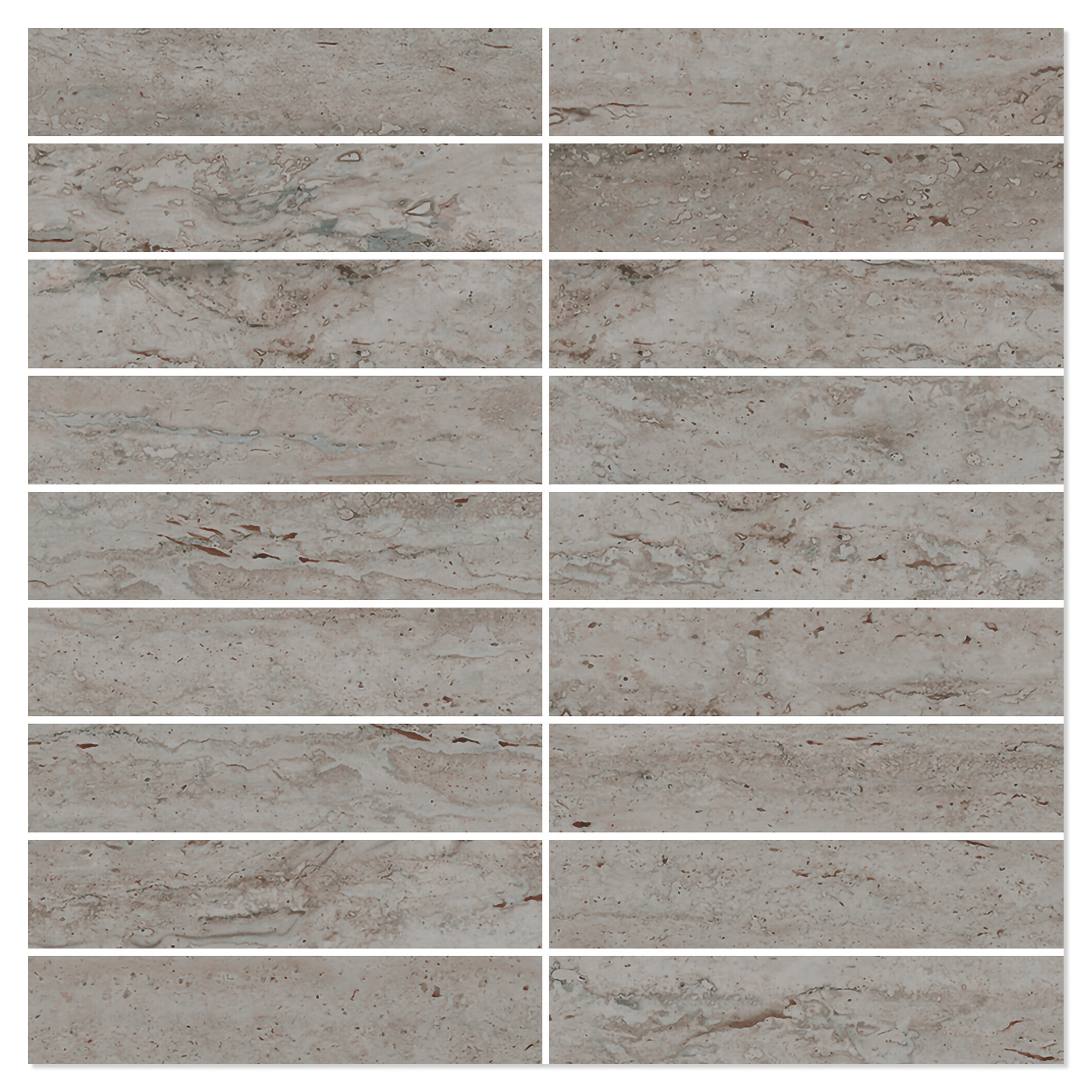 Mosaik Klinker Reflection Silver Polerad 30x30 (3x15) cm