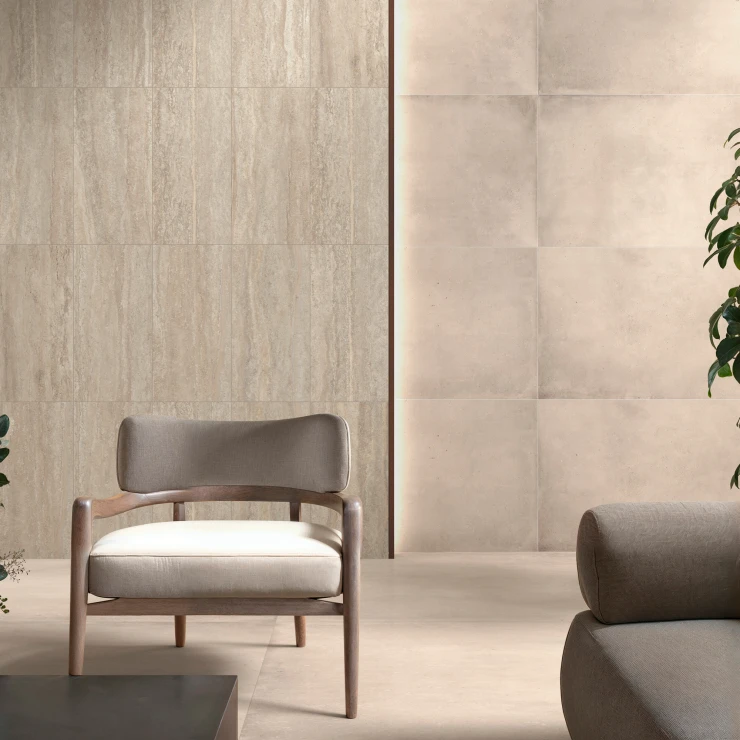 Klinker Foundry Beige Matt Brushed 60x60 cm