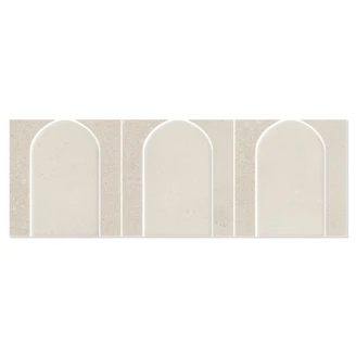 Mosaik Klinker <strong>Foundry</strong>  Ljusbeige Blank 44x14 cm