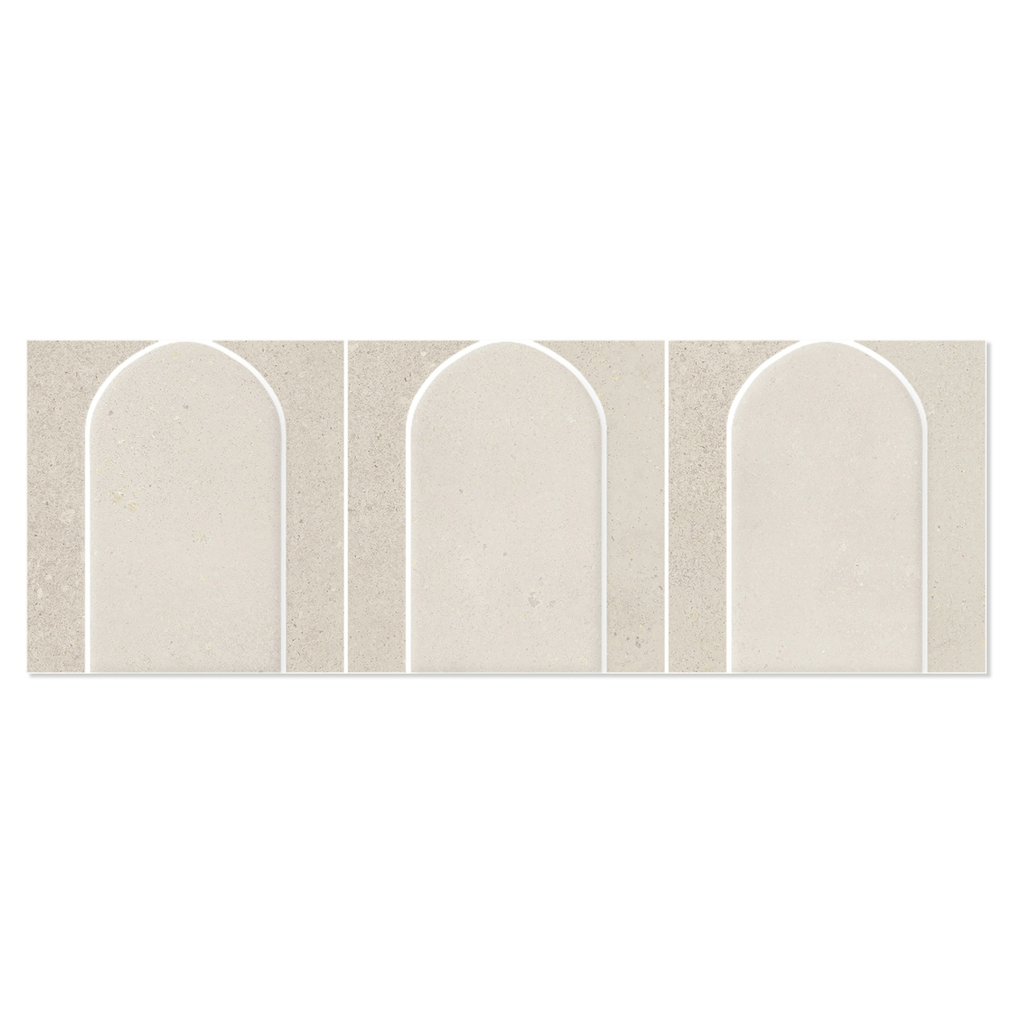Mosaik Klinker Foundry Ljusbeige Blank 44x14 cm