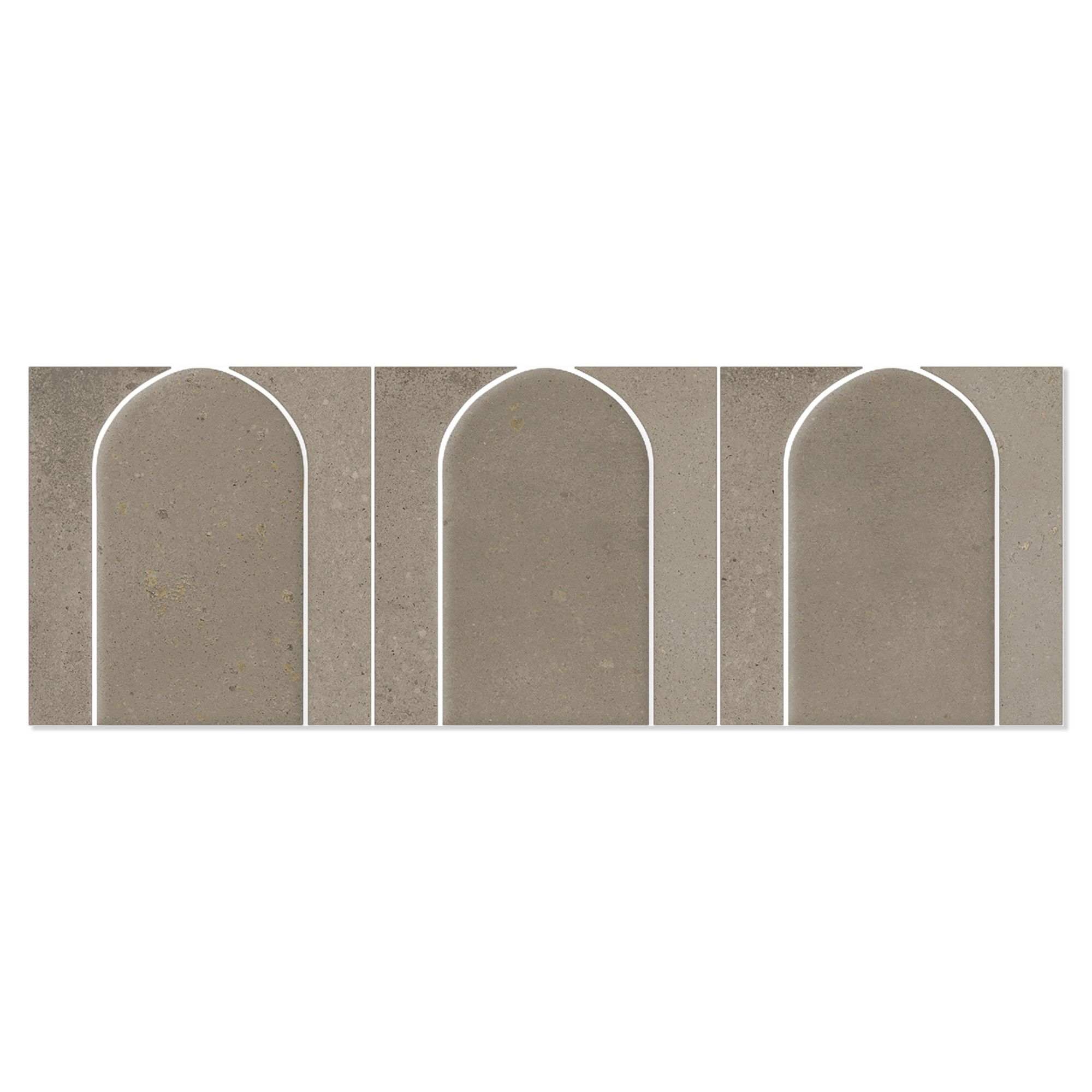 Mosaik Klinker Foundry Gråbeige Blank 44x14 cm